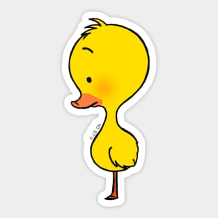 cute lonely duck Sticker